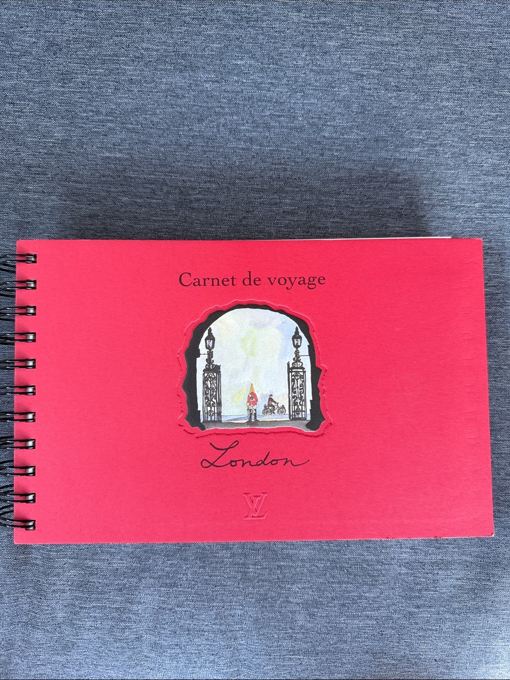 Louis Vuitton Carnet de Voyage London Red Spiral Notebook/travel journal